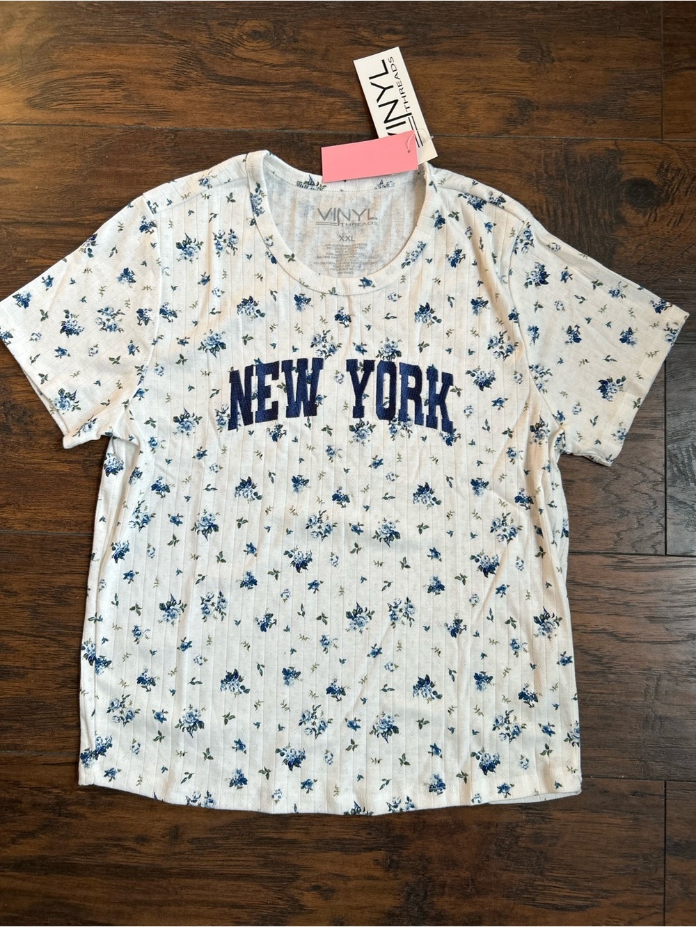 Vinyl Threads, Women New York Floral Graphic Tee